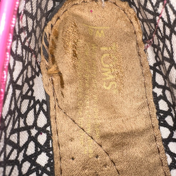 TOMS Pink Glitter Slip-On Espadrilles Size 38 - Picture 5 of 6